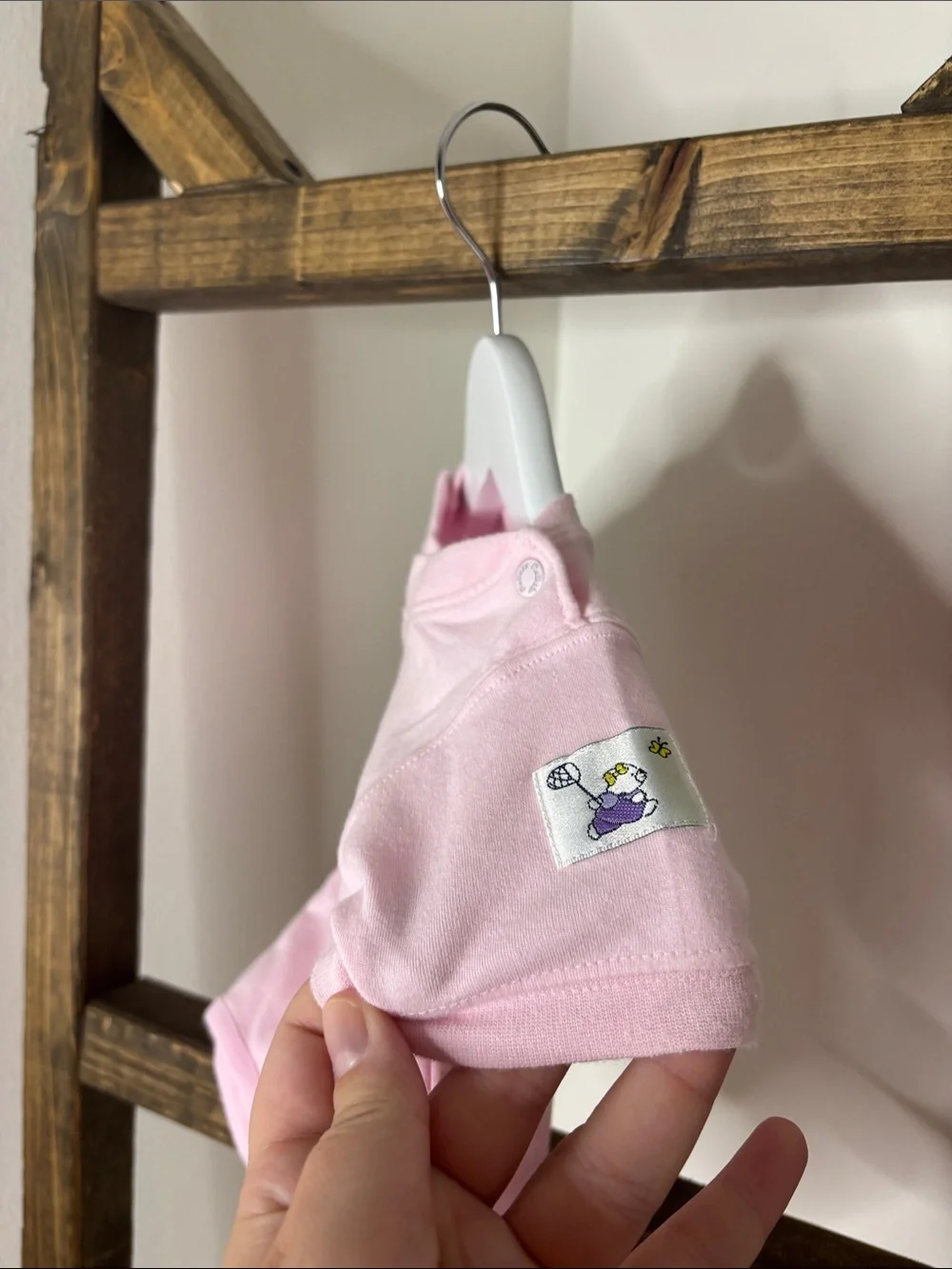 Vintage Mc Baby Classic Pink Short-Sleeve Baby Bodysuit Size 0-3M
